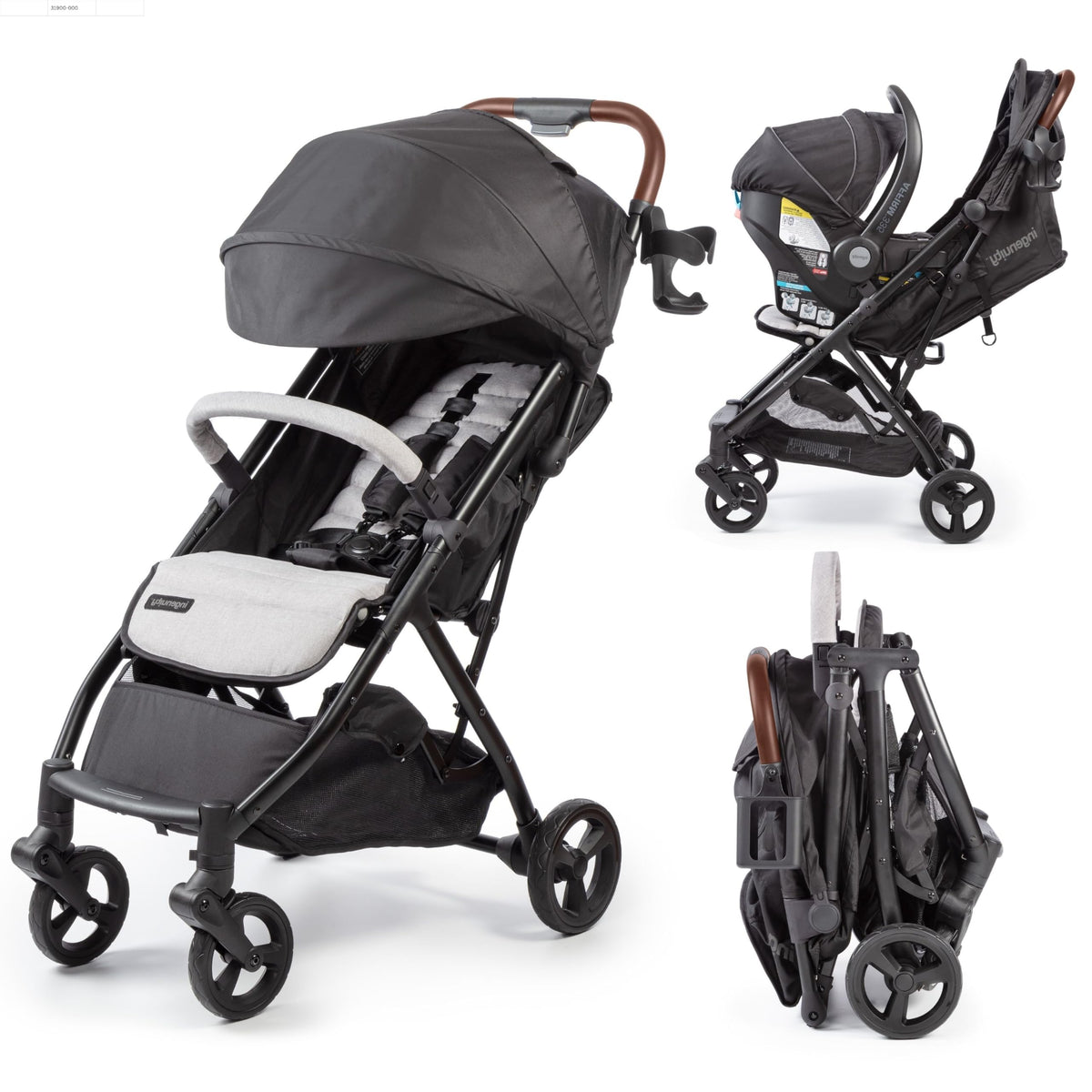 Ingenuity 3Dquickclose CS+ Compact Fold Stroller – Lightweight Stroller with Oversized Canopy, Extra-Large Storage and Compact Fold