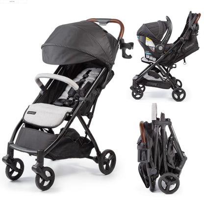 Ingenuity 3Dquickclose CS+ Compact Fold Stroller – Lightweight Stroller with Oversized Canopy, Extra-Large Storage and Compact Fold