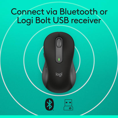 Logitech Signature M650 L Full Size Wireless Mouse Large Sized - Black