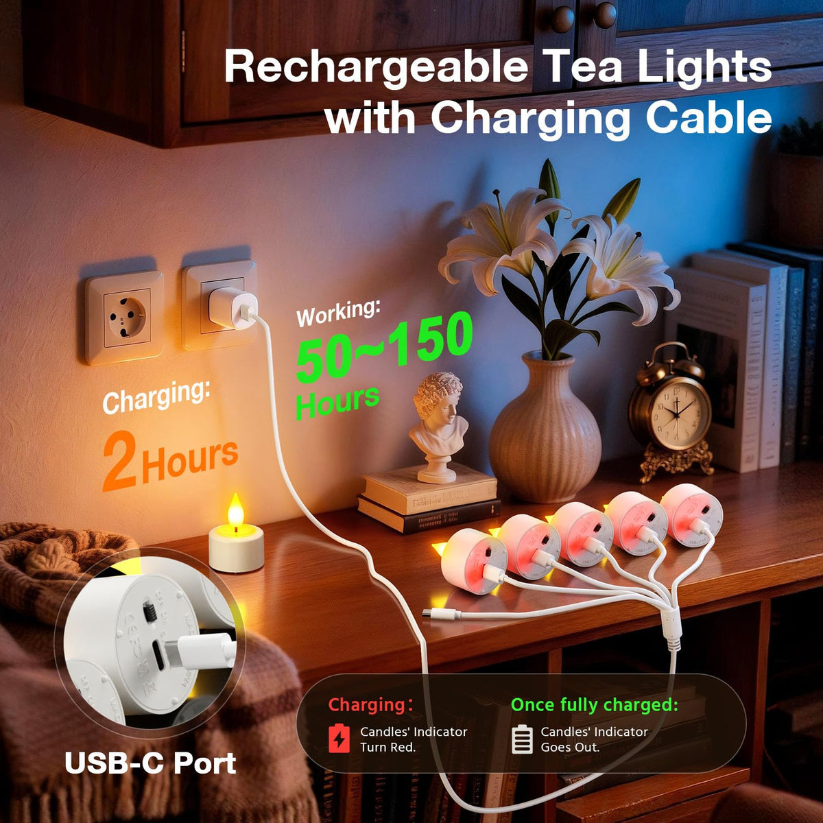 PChero Rechargeable Tea Lights with Remote & Timer, 1.5”D 🍁 All In One Marketplace Canada