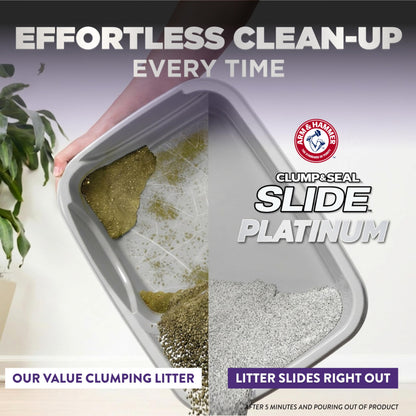 Arm & Hammer Platinum Clumping Cat Litter, 2x Longer Odour Control, Multi-Cat Clay, Ultimate 14-Day Freshness, Extra Oduor Eliminators, Effortless Clean, Dust-Free, Heavy-Duty Clumping, 8.16kg