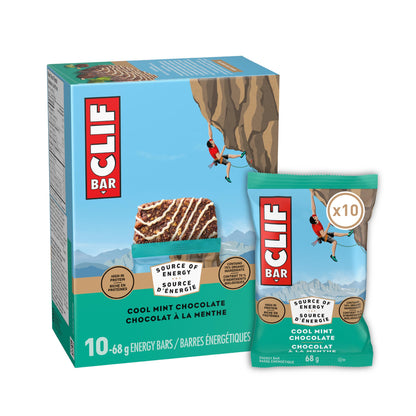 Clif Bar Energy Bars, Cool Mint Chocolate, Snacks, 680 g (Pack of 10) 🍁 All In One Marketplace Canada