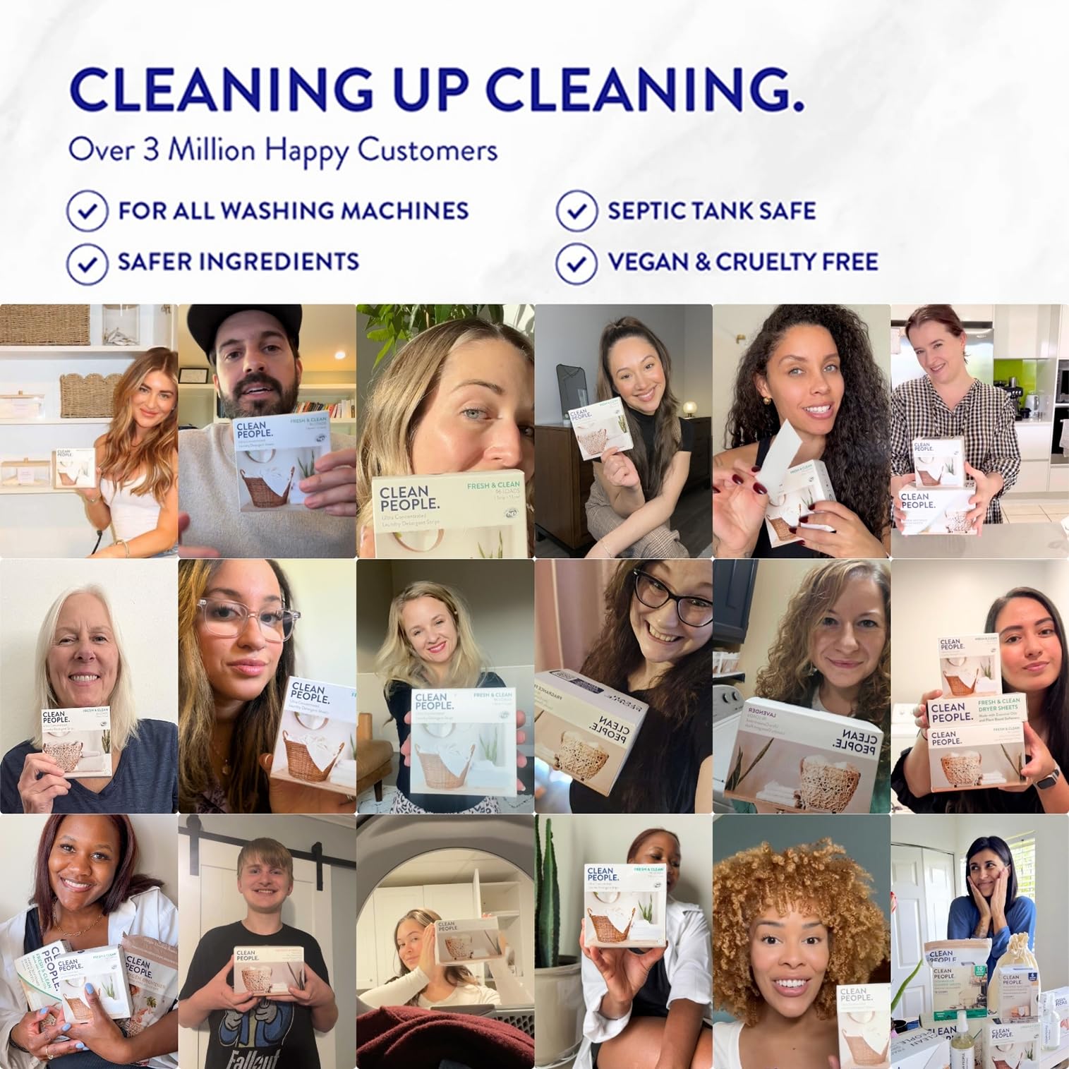 The Clean People Fabric Softener Sheets - Dryer Sheets - Softens & Removes Static Cling - Vegan Laundry Softener With Essential Oils - Fresh Scent, 120 Pack - Available at All In One Marketplace Canada