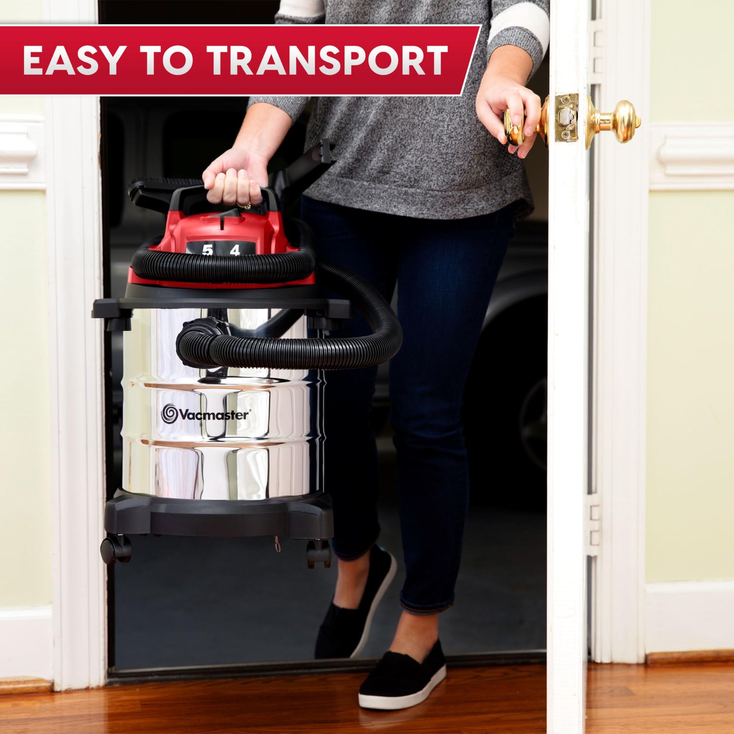 Vacmaster VOC508S 1101 5-Gal 4 Peak HP Stainless Steel Wet/Dry Vac Red 🍁 All In One Marketplace Canada