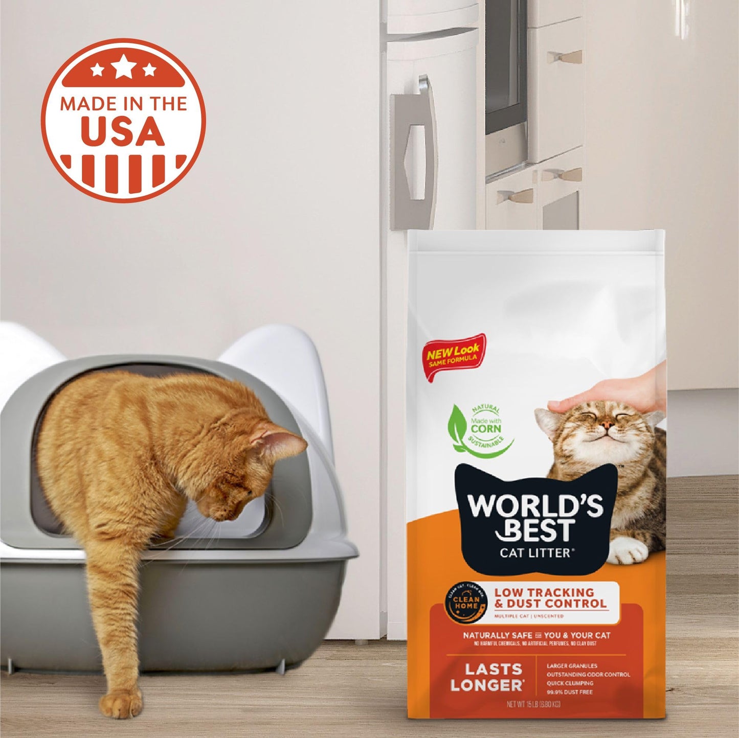 WORLD'S BEST CAT LITTER Low Tracking & Dust Control Multiple Cat Unscented 32-Pounds 🍁 All In One Marketplace Canada