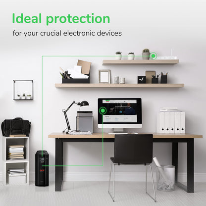 APC UPS 1500VA UPS Battery Backup & Surge Protector, BX1500M Backup Battery Power Supply, AVR, Dataline Protection