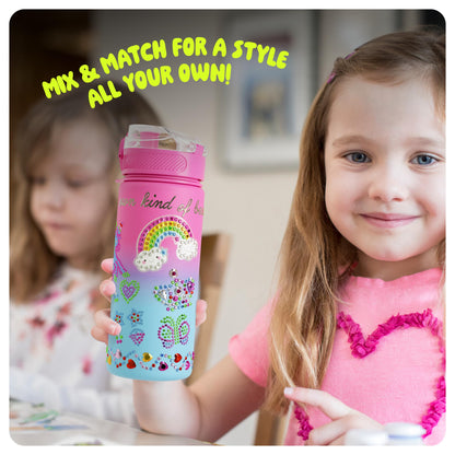 Decorate Your Own Glow-in-the-dark Water Bottle Kit for Girls - 6 7 8 Year Old Girl Birthday Gift Ideas - Gifts for Girls Ages 6-7 6-8 - Arts and Crafts for Kids Age 6-8 - Unicorn Mermaid Toys - Available at All In One Marketplace Canada