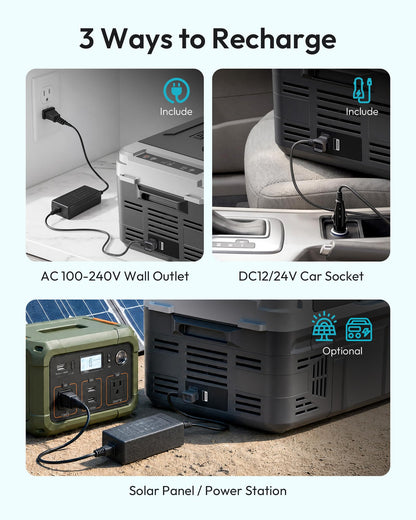 EUHOMY 12 Volt Refrigerator, 12 Quart (10L) Compressor Electric Cooler APP Control, Car Fridge 12/24V DC & 100-240V AC, Car refrigerator -4℉~68℉, Portable Freezer for RV, Camping, Travel EUHOMY
