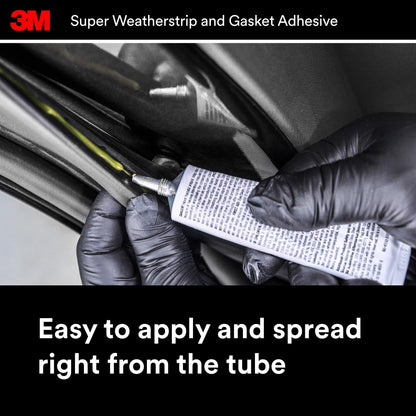 3M Super Weatherstrip and Gasket Adhesive, 5 fl oz., Forms Flexible, Waterproof Bond That Resists Vibration, Resists Oils, Solvents, Detergents and Temperature Changes For Permanent Repairs (08008) 🍁 All In One Marketplace Canada