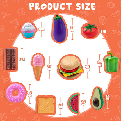 JOYIN 50 Pieces Kids Plastic Play Food Toys, Fake Food, Pretend Kitchen Playset, Toddler Imaginative Development Toys, Fun Educational Game Accessories, Christmas Bithday Gifts Party Supplies 🍁 All In One Marketplace Canada
