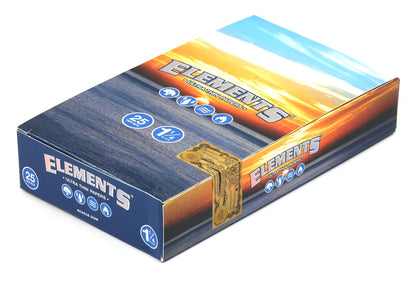 Elements 1 1/4 Size Ultra Thin Rice Rolling Paper - 25 Booklets, 1250 Sheets