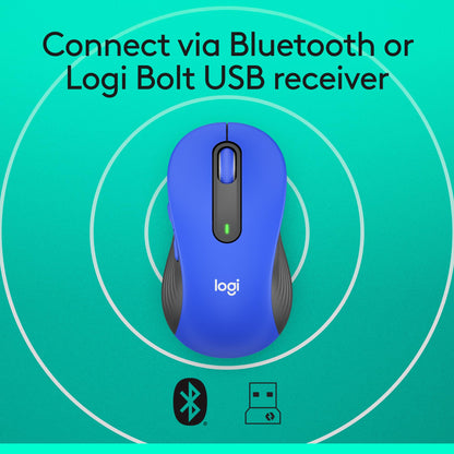 Logitech Signature M650 L Full Size Wireless Mouse - Classic Blue