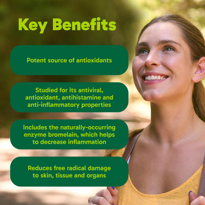 Organika Canadian-Made Quercetin with Bromelain- High Availability, Immune System Support, Allergy and Inflammation Support- 60tabs - Available at All In One Marketplace Canada