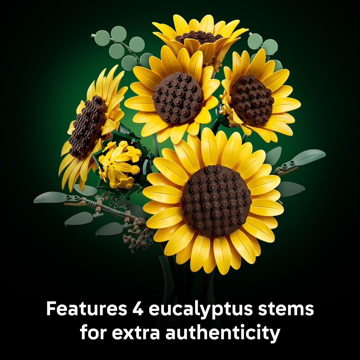 LEGO Botanicals Sunflower Bouquet Building Set for Adults, Ages 18+ - Artificial Flowers for Home Office, Bedroom, or Desk Decor - Gifts for Women & Men - 11502 LEGO