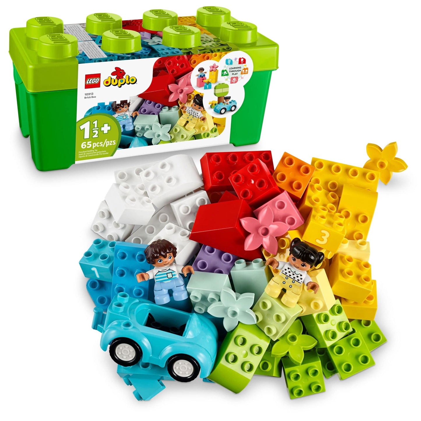 LEGO DUPLO Classic Brick Box Building Blocks - Stacking Toys for Toddlers, Ages 1.5+ Years - Learning & Educational Toys for Preschool - Develop Fine Motor Skills - Gift for Birthdays - 10913