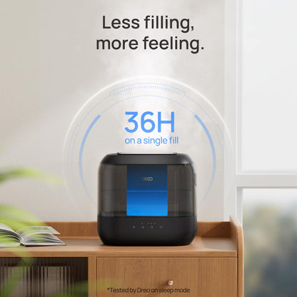 DREO Humidifiers for Bedroom, 4L Top Fill for Large Room, 36H Runtime [Ultra-Strong Mist Output] Quiet Cool Mist Air Humidifier for Baby Nursery, Plants, Night Light, Easy to Clean，Black 🍁 All In One Marketplace Canada