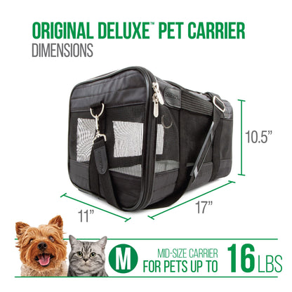 SHERPA Original Deluxe Airline Approved Pet Carrier, Medium, Black Sherpa