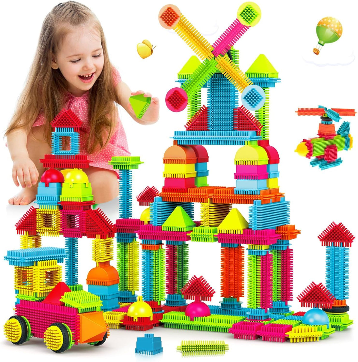 Feoxialy Stickle Bristle Building Blocks Bricks 108PCS Toys for Kids 3-5 🍁 All In One Marketplace Canada