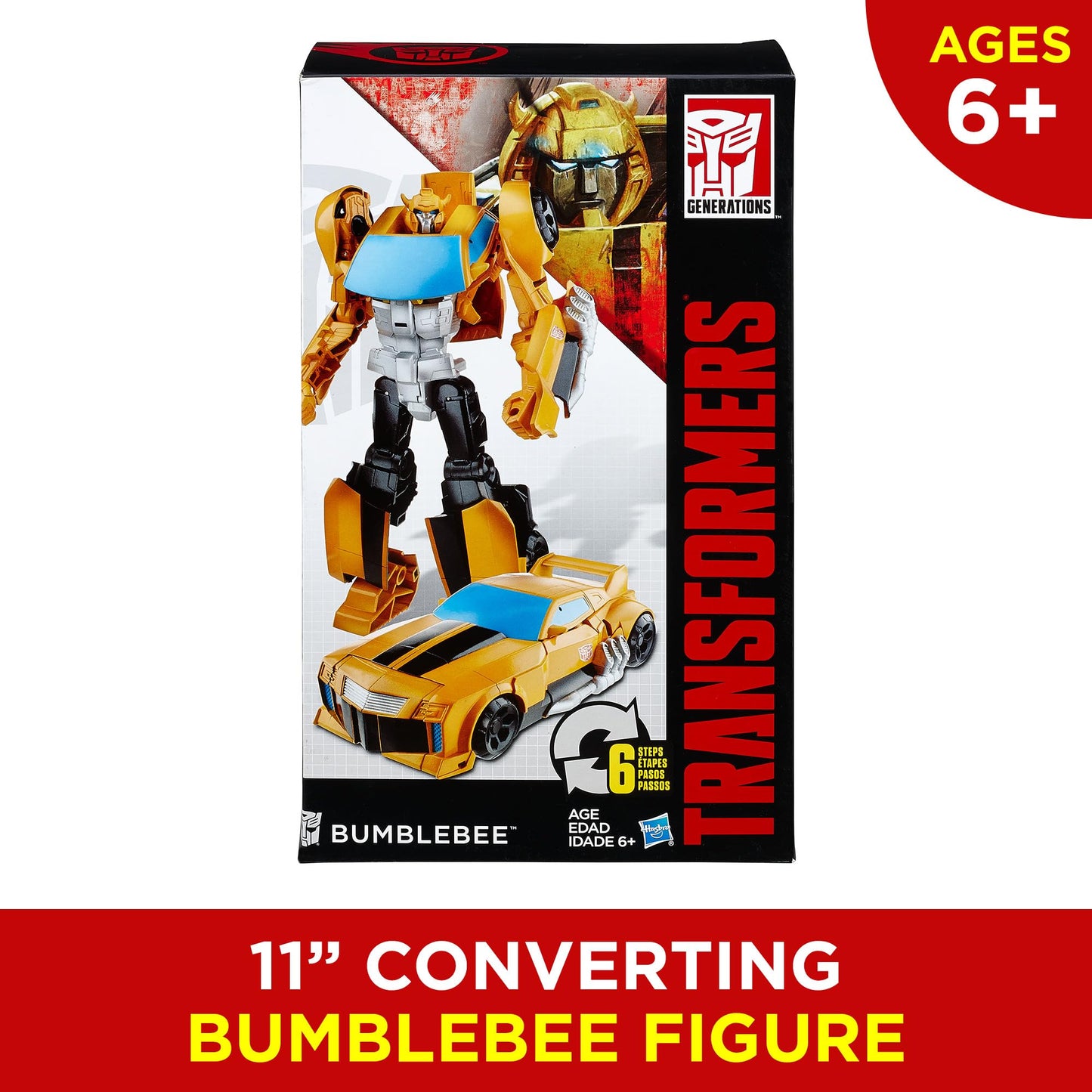 Transformers Toys Heroic Bumblebee Action Figure - Timeless Large-Scale Figure, Changes into Yellow Toy Car - Toys for Kids 6 and Up, 11-inch (Amazon Exclusive) Transformers