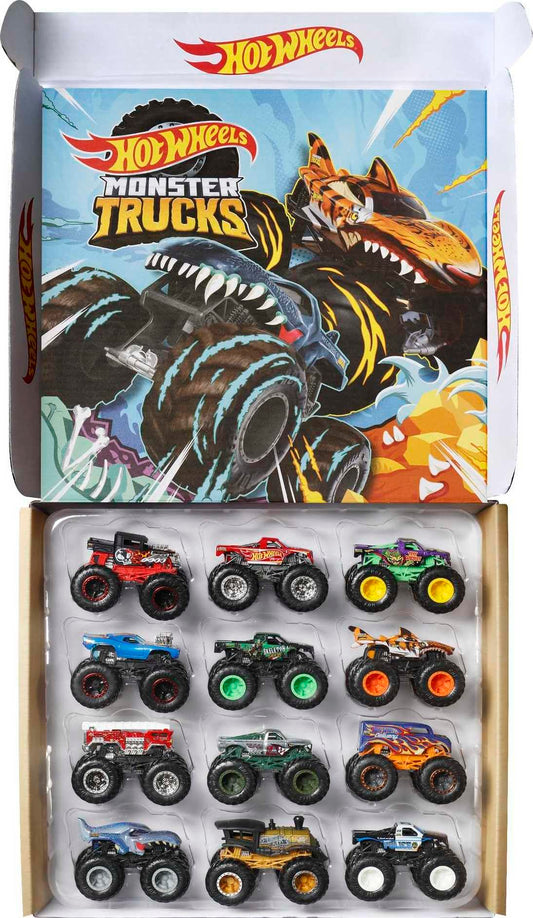 Hot Wheels Monster Trucks 1:64 Scale Die-Cast Ultimate Chaos 12 Pack Toy Vehicles for Kids Ages 3 years and older 🍁 All In One Marketplace Canada