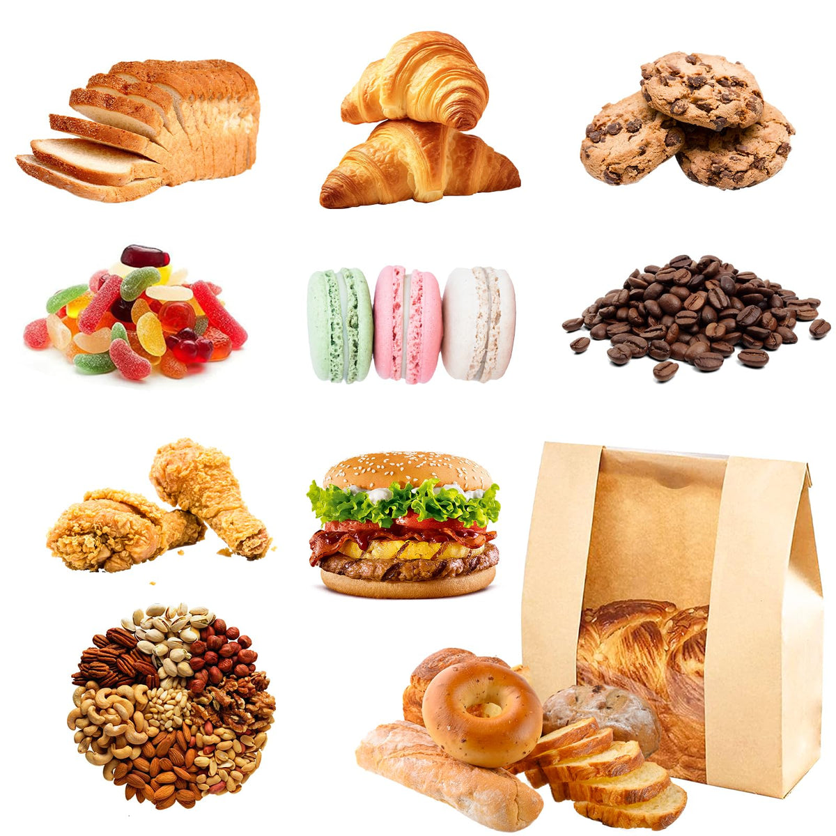 Paper Bread Bags for Homemade Bread for Gifting, Storage, Packaging, 50 Pcs 🍁 All In One Marketplace Canada