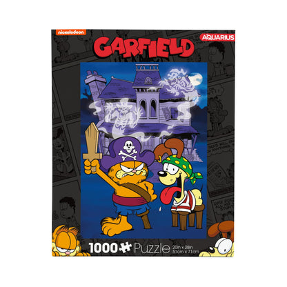 Puzzle Halloween Garfield Aquarius (Puzzle de 1000 pièces) - Anti-reflets - Assemblage précis - Pratiquement aucune poussière de puzzle - Objets de collection Garfield sous licence officielle - 50,8 x 71,1 cm