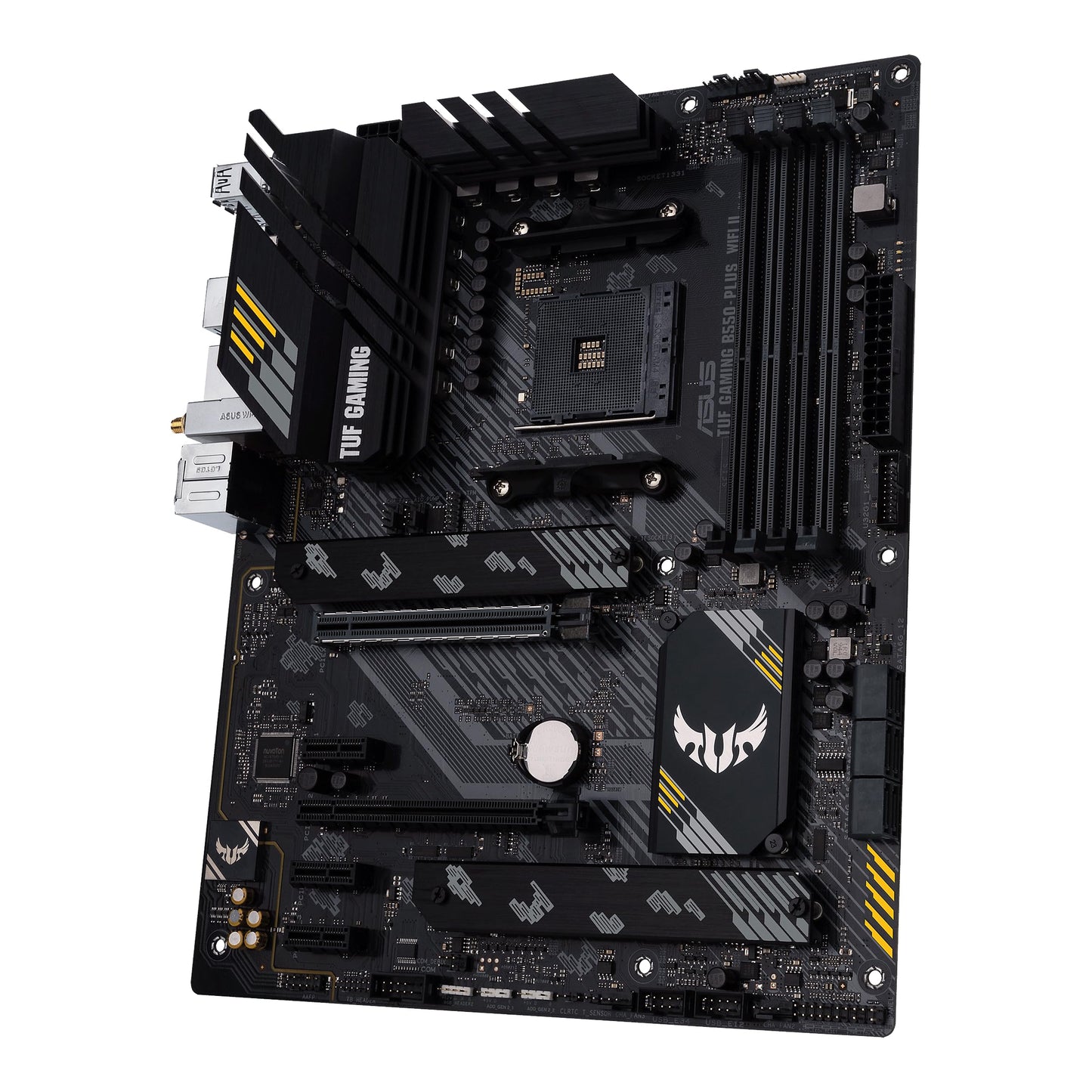 ASUS TUF Gaming B550-PLUS WiFi II AMD AM4 (3rd Gen Ryzen™) ATX Motherboard (PCIe 4.0, WiFi 6, 2.5Gb LAN, BIOS Flashback, USB 3.2 Gen 2, Addressable Gen 2 RGB Header and Aura Sync) Asus