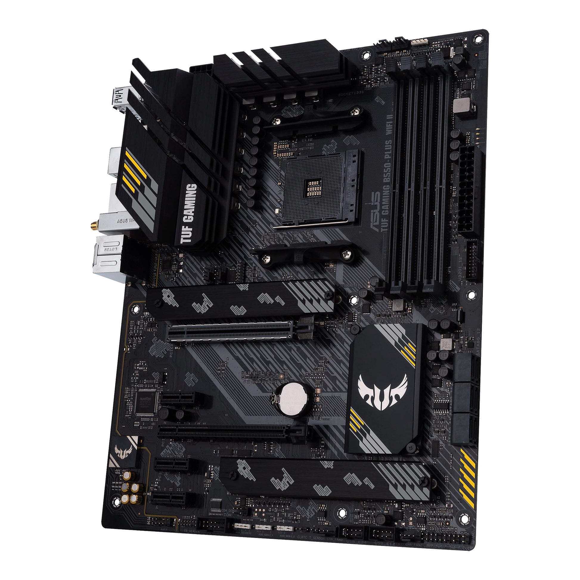 ASUS TUF Gaming B550-PLUS WiFi II AMD AM4 (3rd Gen Ryzen™) ATX Motherboard (PCIe 4.0, WiFi 6, 2.5Gb LAN, BIOS Flashback, USB 3.2 Gen 2, Addressable Gen 2 RGB Header and Aura Sync) Asus