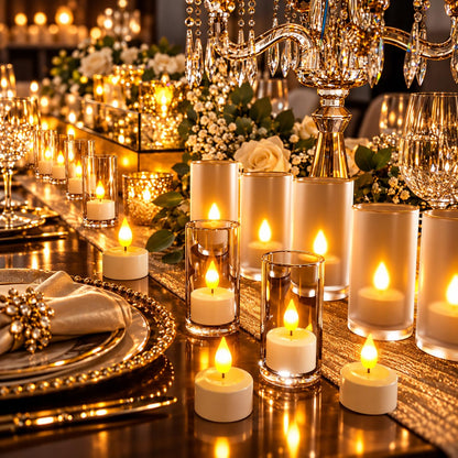 SoulBay Rechargeable Tea Lights with Remote, 12pcs Flameless Flickering LED Candles with Timer & Charging Cable, No Battery Needed, for Home Lantern Table Party Holiday Decorations 🍁 All In One Marketplace Canada