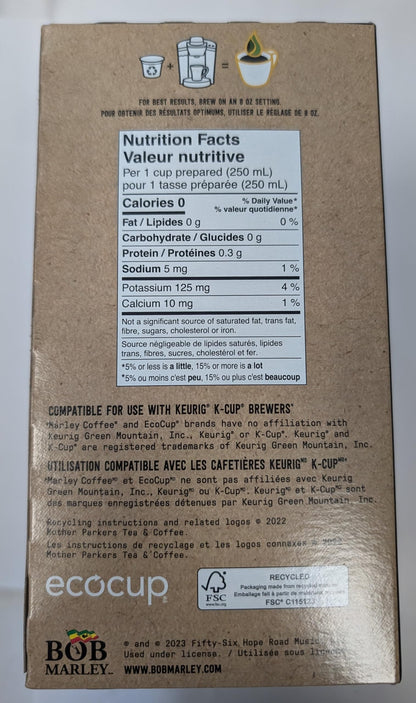 Marley Coffee Buffalo Soldier, Medium-Dark Roast, 24 Count