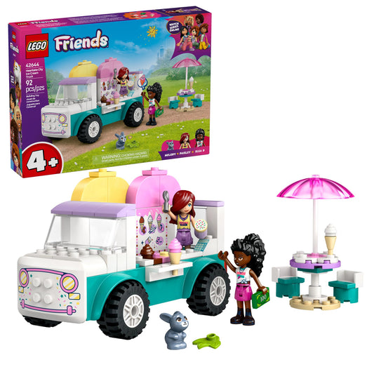 LEGO Friends Heartlake City Ice Cream Truck Toy - Building Toy Pretend Play Set for Kids, Girls and Boys, Ages 4+ - Preschool Building Blocks with 2 Minidolls and Rabbit Figure - 42644 - Available at All In One Marketplace Canada