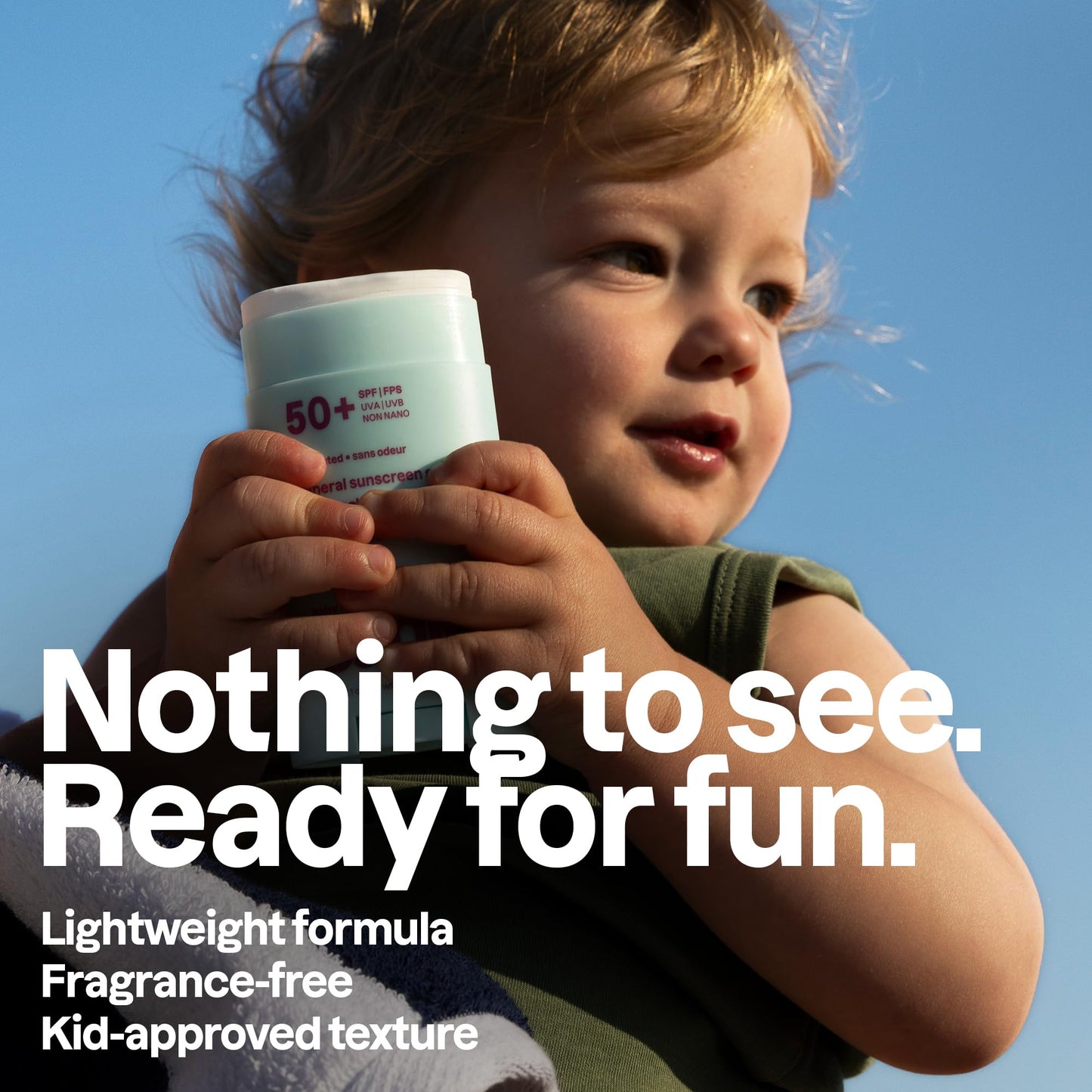 ATTITUDE Baby Mineral Sunscreen Stick SPF 50, Broad Spectrum Zinc Oxide, EWG Verified, Non-Nano, Mess-Free Stick for Face & Body, Lightweight Non-Greasy, Vegan, Unscented, 60 grams - Available at All In One Marketplace Canada