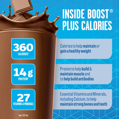 BOOST PLUS Chocolate Complete Nutrition Drink – 24 Pack (6.2 kg)
