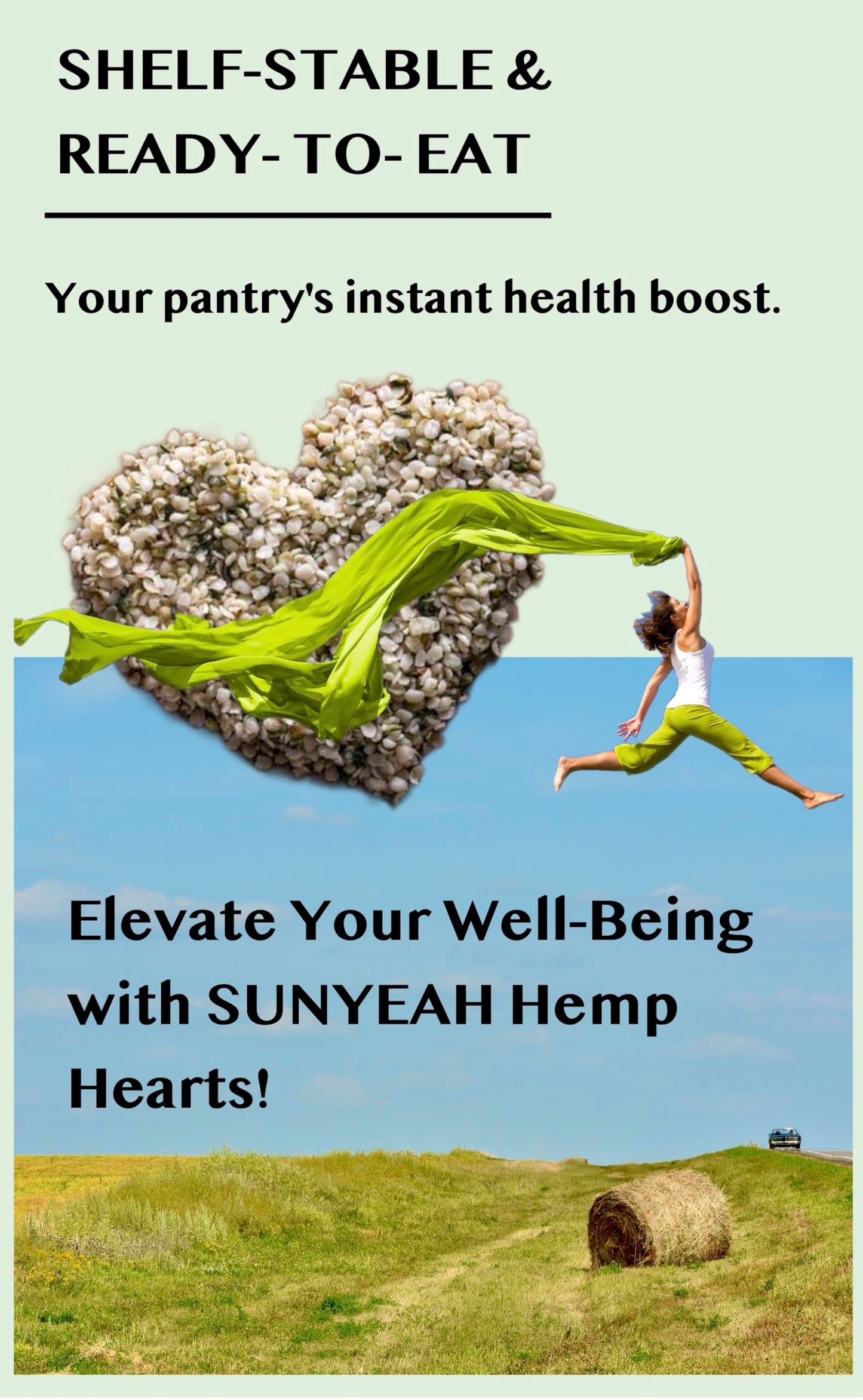 SUNYEAH Hemp Hearts - 2 kg Hulled Hemp Seeds from Saskatchewan, 12g Omega-3 & 6 per Serving, Non-GMO Vegan Keto