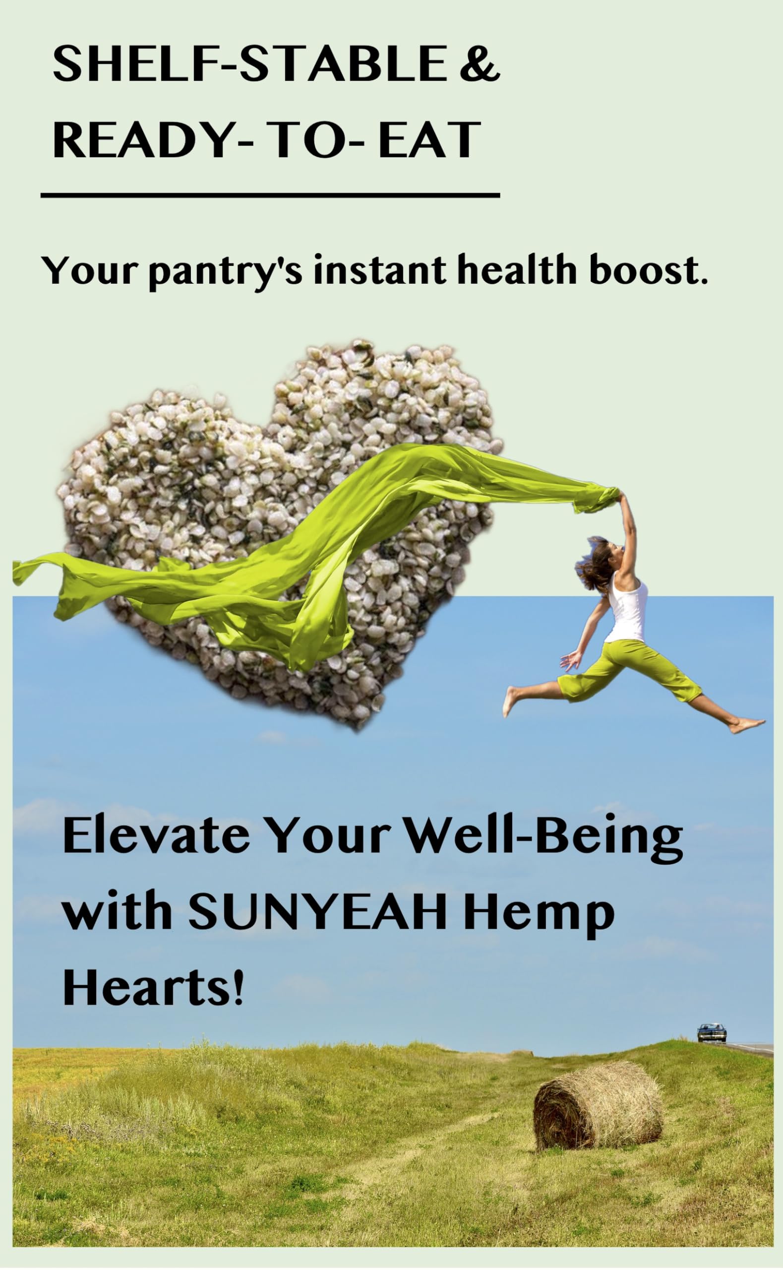 SUNYEAH Hemp Hearts - 2 kg Hulled Hemp Seeds from Saskatchewan, 12g Omega-3 & 6 per Serving, Non-GMO Vegan Keto