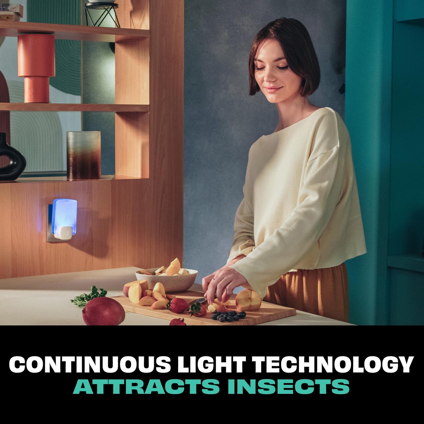 STEM Flying Insect Light Trap Kit, Fruit Fly Trap for Indoor Use, Effective Insect Control for Home, Drain Fly & Fungus Gnat Control, Insecticide-Free Plug-in Device, 1 Device + 2 Cartridges - Available at All In One Marketplace Canada