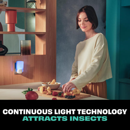 STEM Flying Insect Light Trap Kit, Fruit Fly Trap for Indoor Use, Effective Insect Control for Home, Drain Fly & Fungus Gnat Control, Insecticide-Free Plug-in Device, 1 Device + 2 Cartridges - Available at All In One Marketplace Canada