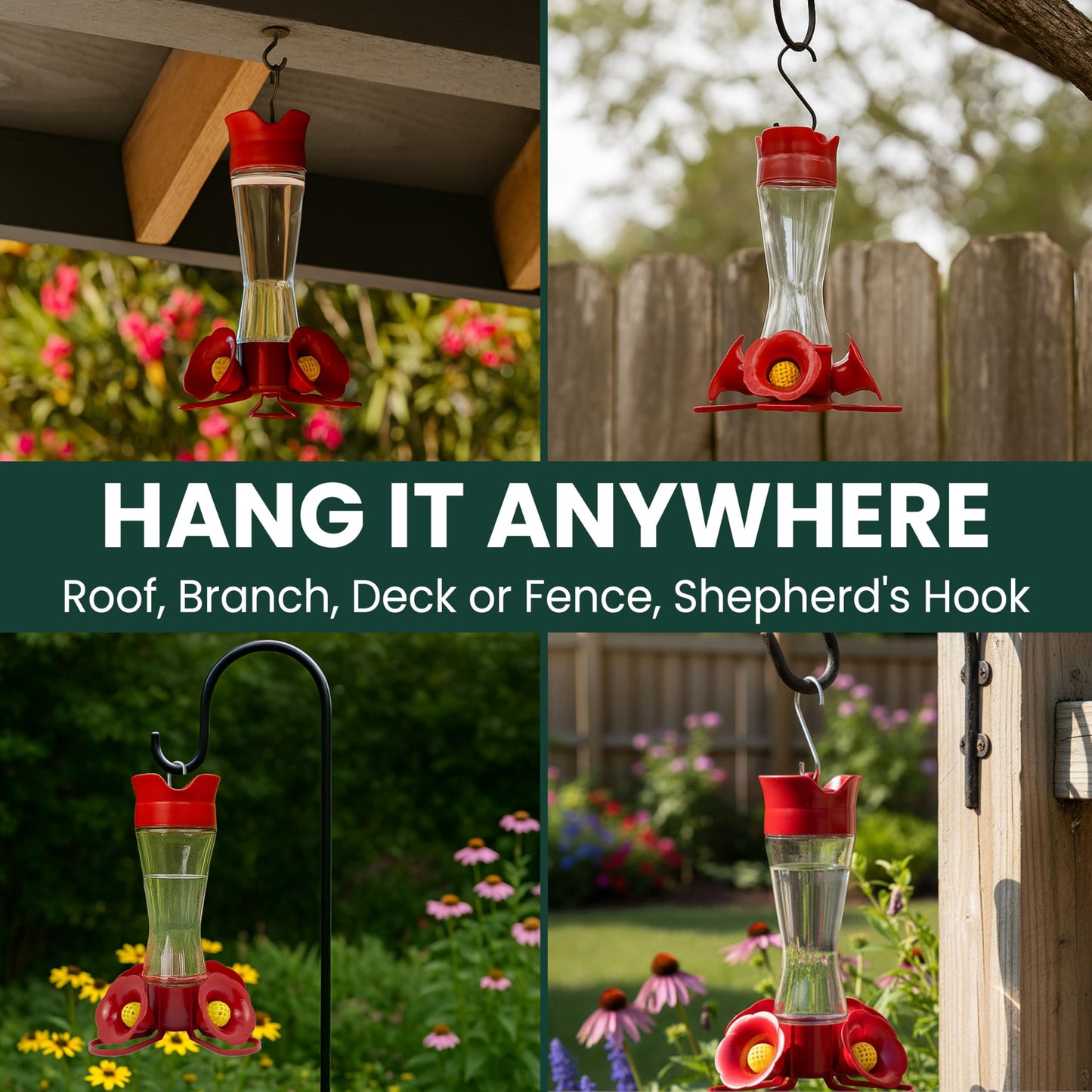 Perky-Pet 203CPBN Outdoor Pinch Waist Glass Garden Décor Hummingbird Feeder