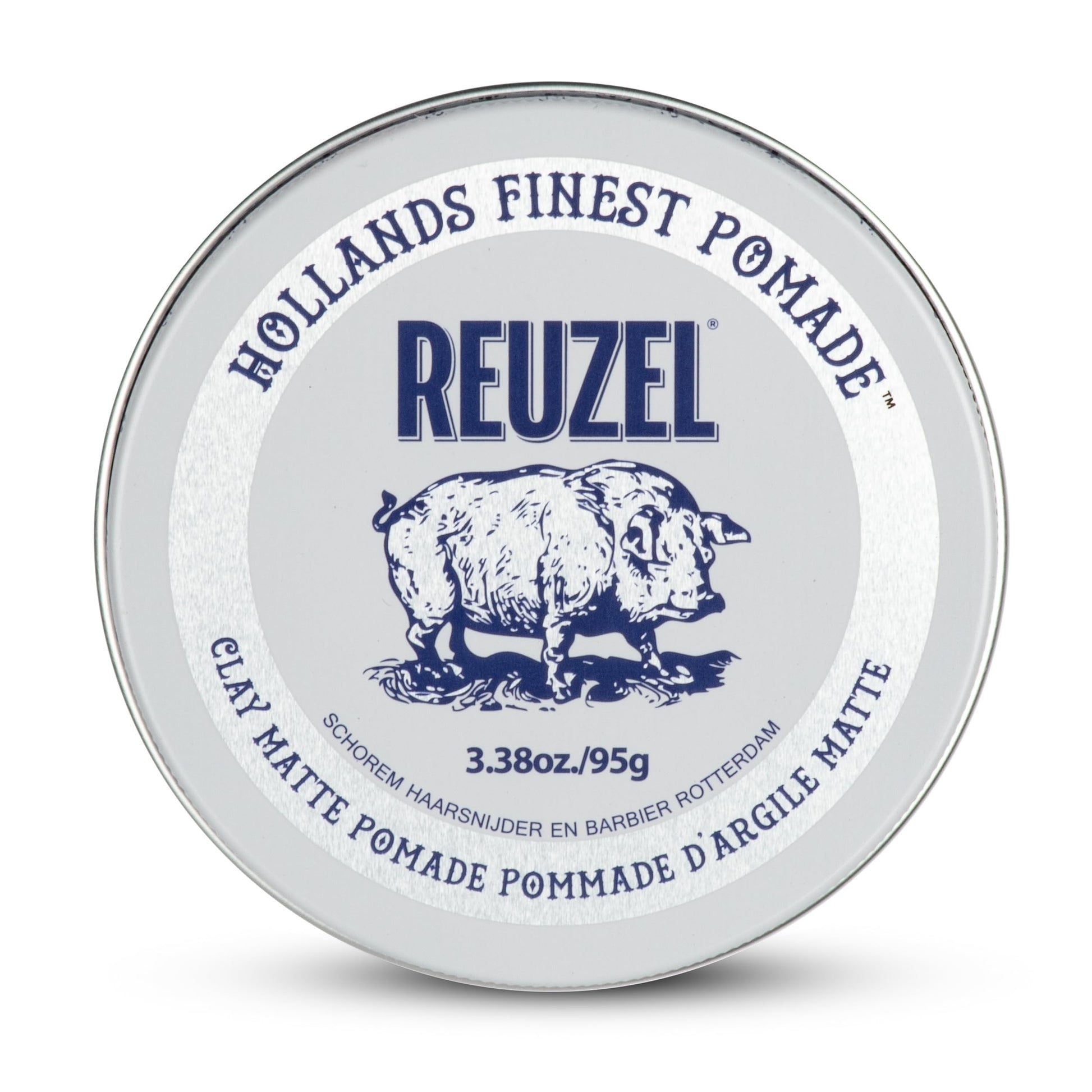 Reuzel Clay Matte Pomade, Medium Hold Matte Finish Hair Styling Clay, Lightweight & Flexible Texturizing Pomade for Volume & Definition With Aloe Vera & Vitamin E, 95g REUZEL