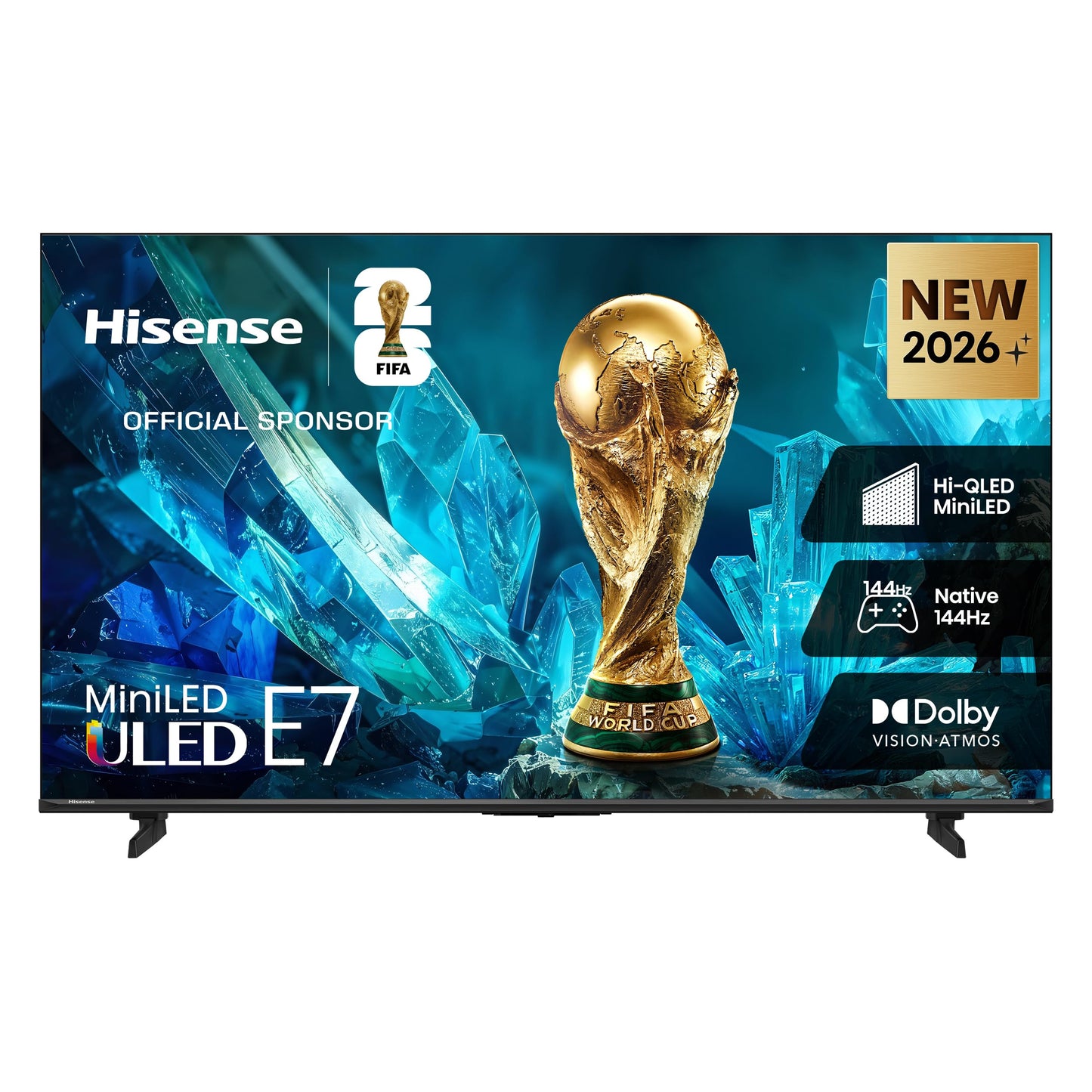 Hisense 55E7SF - 55" 4K Smart Mini-LED Fire TV (2026 Model), QLED Color, 144Hz Game Mode PRO, Dolby Vision, Dolby Atmos, AI Smooth Motion with MEMC, Alexa Built in with Voice Remote (2026 Model) 🍁 All In One Marketplace Canada
