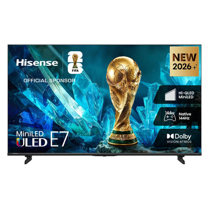 Hisense 55E7SF - 55" 4K Smart Mini-LED Fire TV (2026 Model), QLED Color, 144Hz Game Mode PRO, Dolby Vision, Dolby Atmos, AI Smooth Motion with MEMC, Alexa Built in with Voice Remote (2026 Model) 🍁 All In One Marketplace Canada