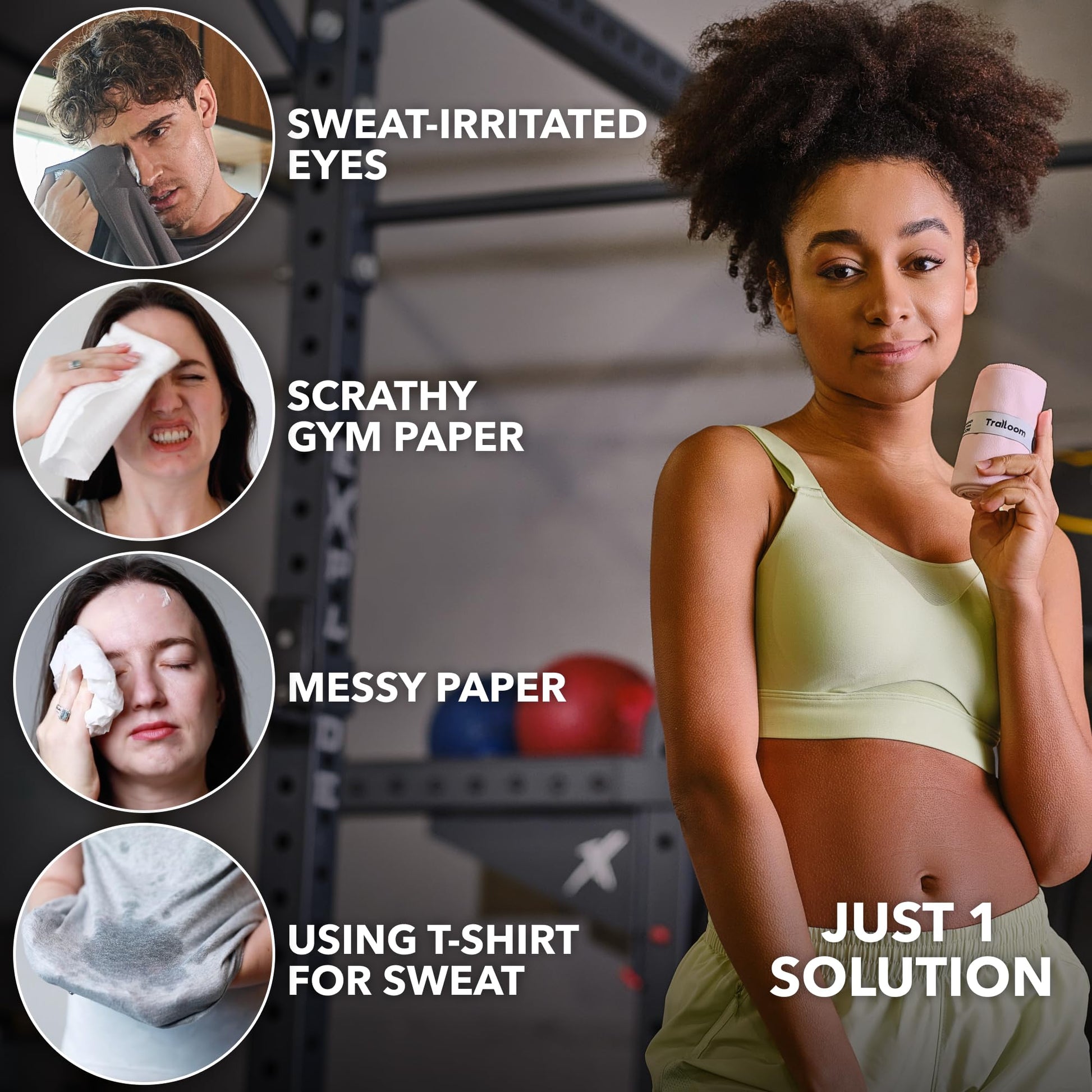 Microfiber Workout Towels - Quick Dry, Highly Absorbing, Odor-Free, for Women & Men - Gym Sweat Sports Towel for Hot Yoga, Tennis, Running, Exercise, Working Out, Camping, Set of 5 Pastel