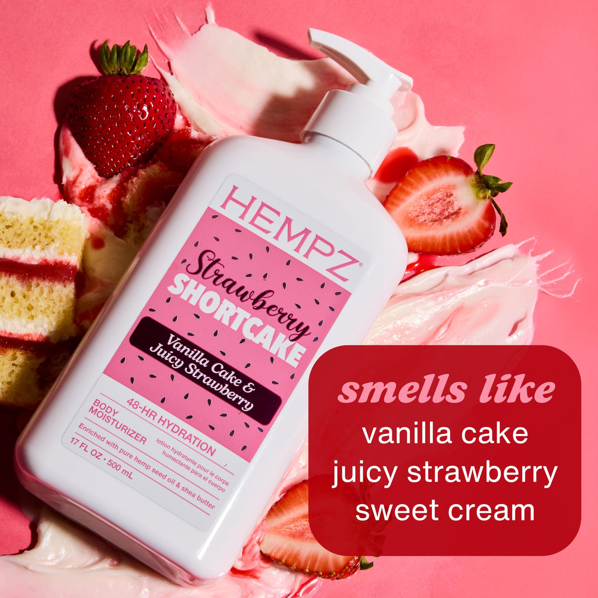 Hempz Moisturizing Body Lotion with Strawberry Shortcake Scent