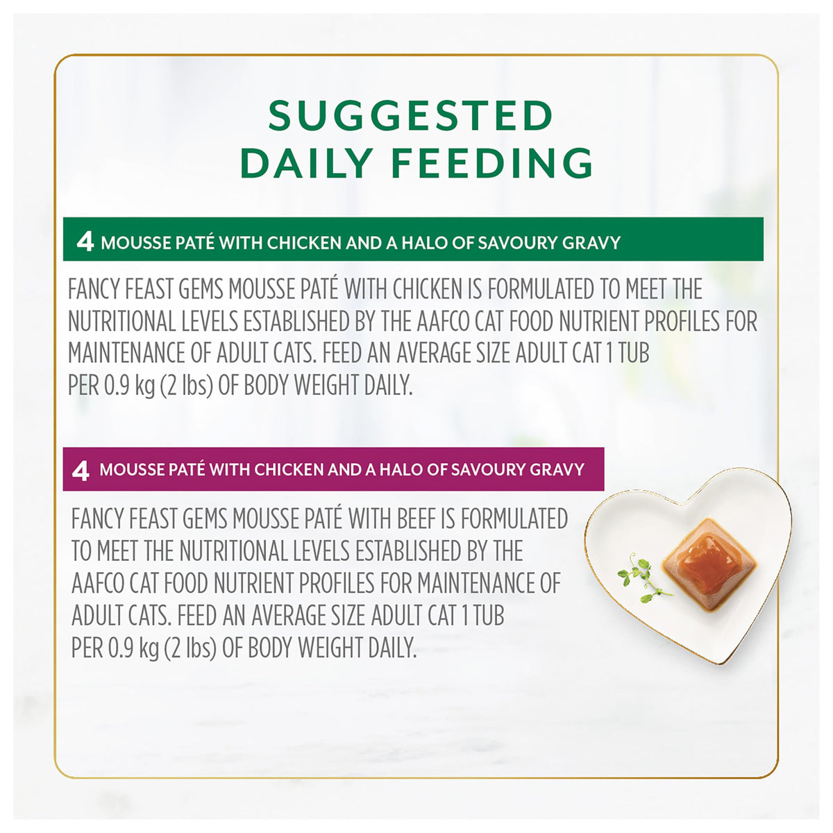 Fancy Feast Gems Wet Cat Food, Mousse Pâté Chicken & Beef 57g (2 Pack x 8)