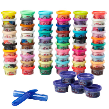 Play-Doh Ultimate Color Collection 65-Pack of Modeling Compound Christmas Stocking Stuffers,1-Oz Cans - Sapphire, Sparkle, Confetti, Metallic & Color Burst (Amazon Exclusive) 🍁 All In One Marketplace Canada