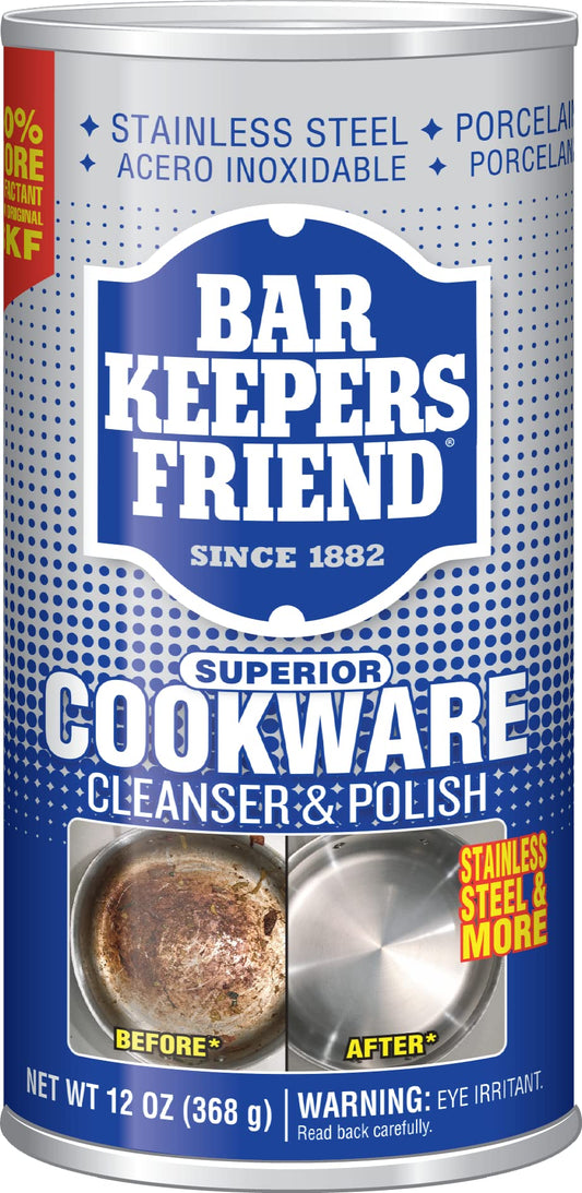Bar Keepers Friend Superior Cookware Cleanser & Polish | 12-Ounces | 1-Unit - Available at All In One Marketplace Canada