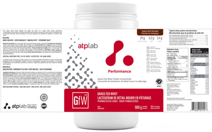 ATP LAB Grass-Fed Whey Protein Powder 900g - Chocolate