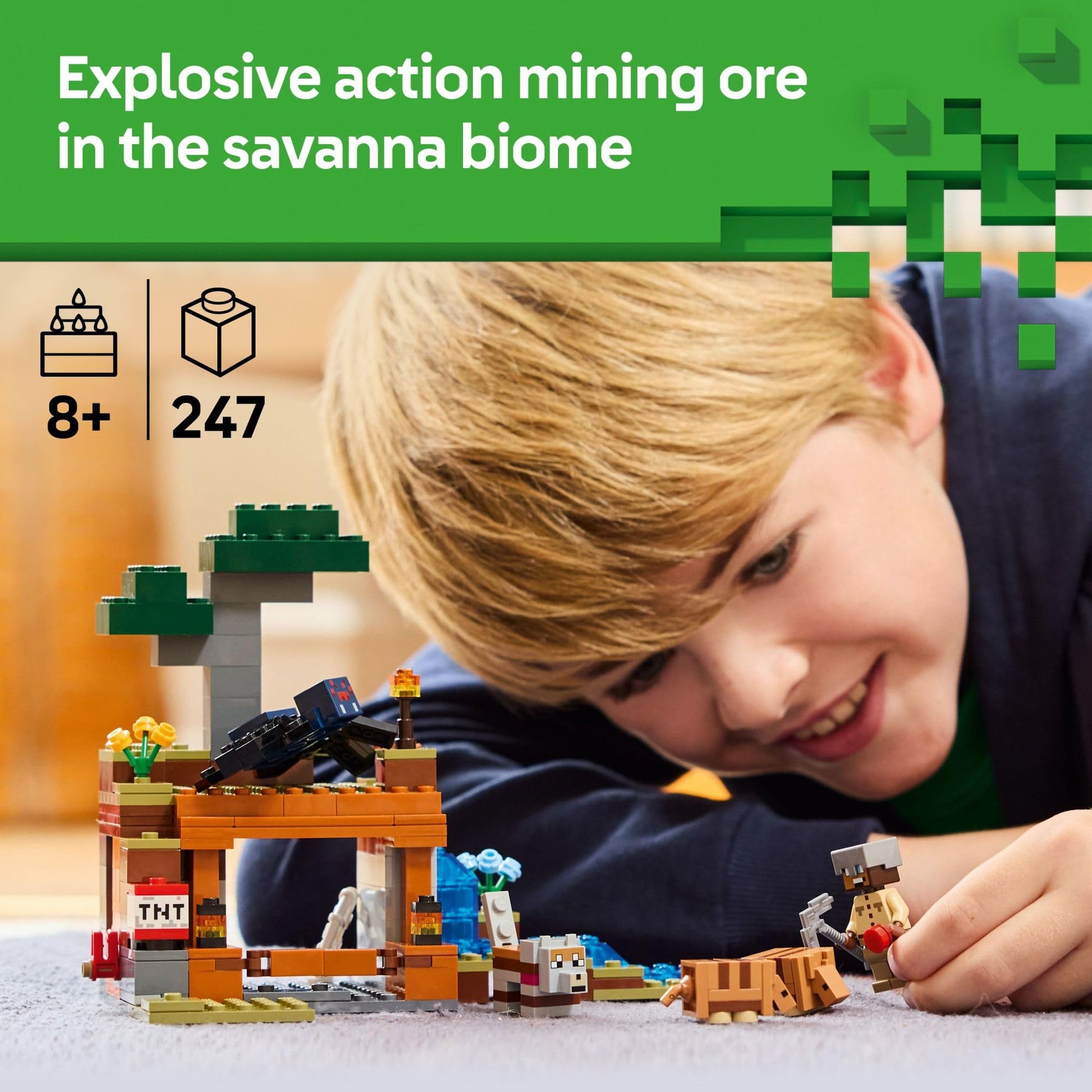 LEGO Minecraft The Armadillo Mine Expedition Toy Figures and Playset - Building Minecraft Toy for Kids, Boys and Girls, Ages 8+ - with Gaming Figures for Pretend Play - Gift Idea for Birthdays - 21269 LEGO