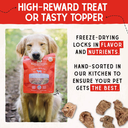 Stella & Chewy's Freeze-Dried Raw Single Ingredient Lamb Heart Treats, 85g Bag 🍁 All In One Marketplace Canada