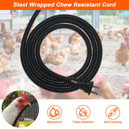 Lxheir Chicken Water Heater, 13'' Heated Base for Metal Plastic Poultry Founts Waterer 3-5 Gallons, Poultry Water Heater Base for Chicken Turkey Goose Duck Pigeon Drinker in Winter Grey 🍁 All In One Marketplace Canada